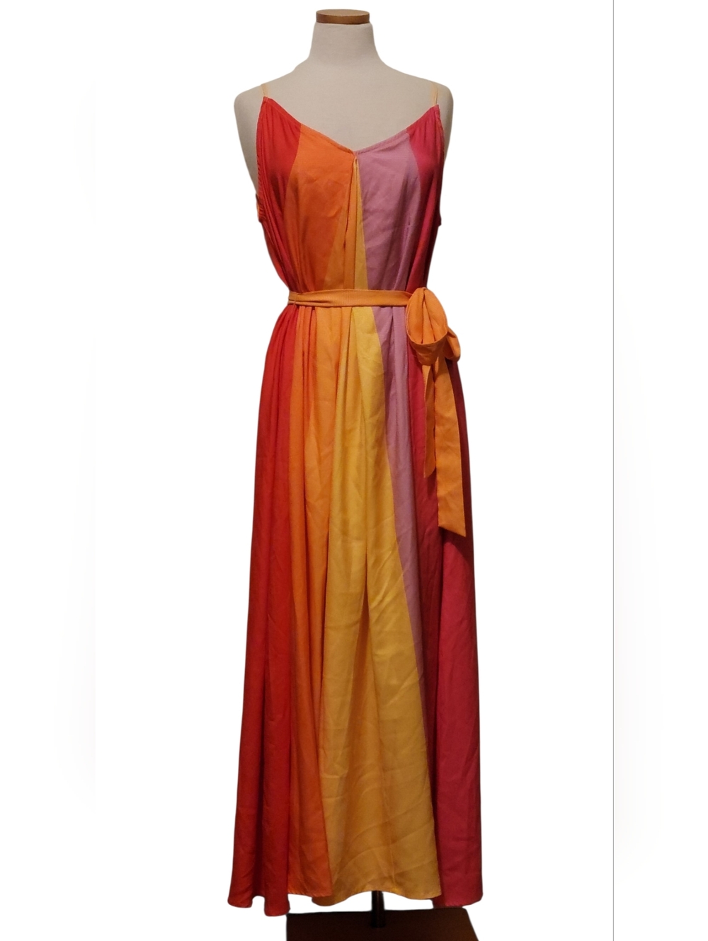 Flying Tomato Colorblock Date Night Ladies Night Out Brunch Belted Maxi Dress